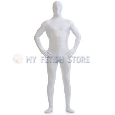 Full Body White Lycra Spandex Bodysuit Solid Color Zentai suit Halloween Fancy Dress Costume Full Body White Lycra Spandex Bodysuit Solid Color Zentai suit Halloween Fancy Dress Costume